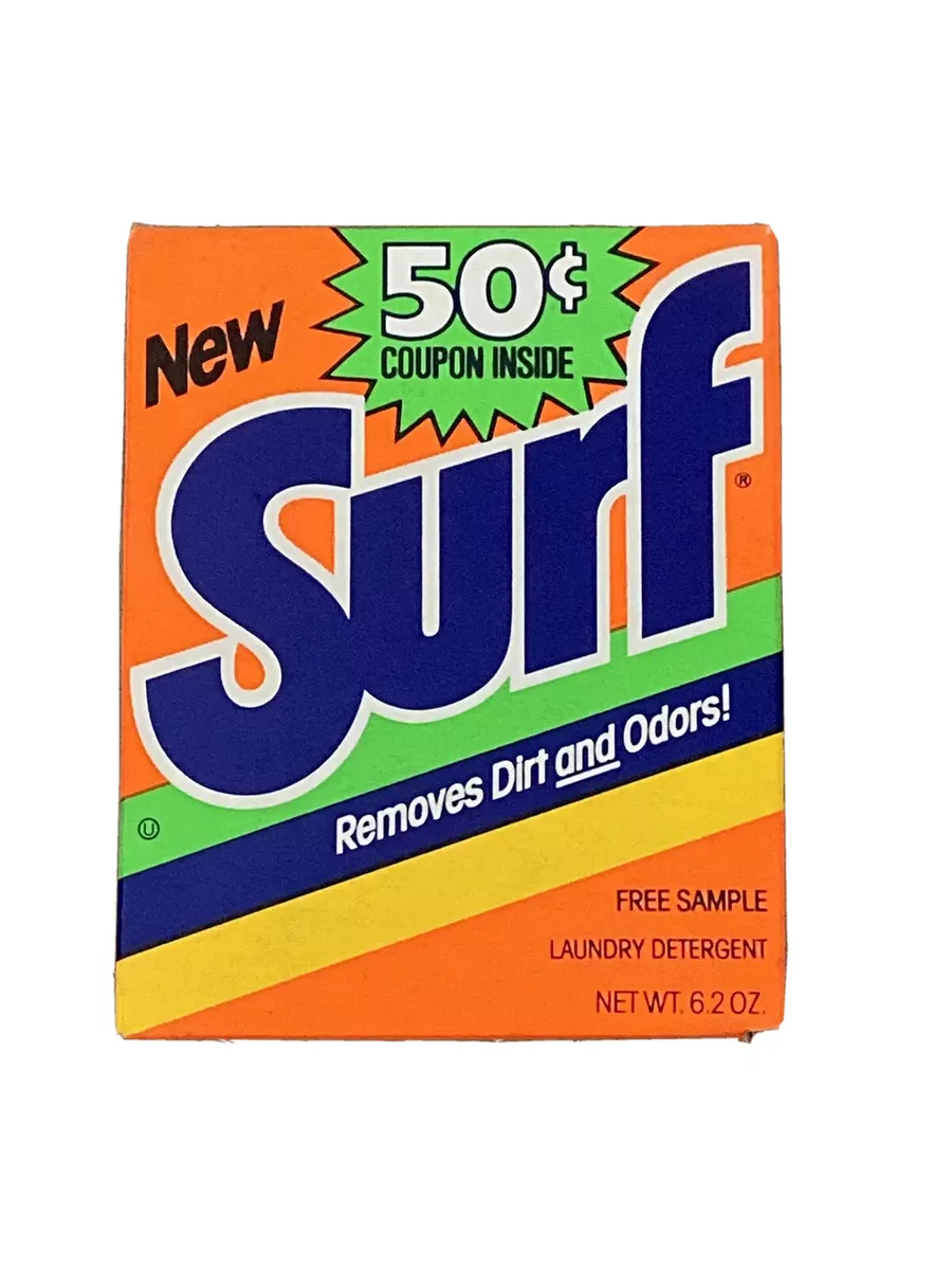 Vintage Surf Laundry Detergent 6.2 Oz Sample Box NOS Sealed