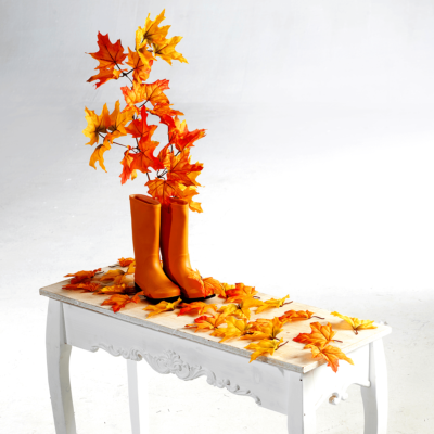 LOEPENLE Künstliche Herbstblätter - 15 Ahornsträuße Für Deko Innen & Außen