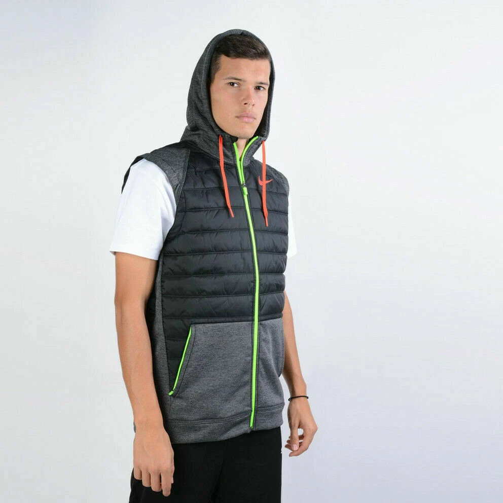 nike therma fleece full zip winterized vest