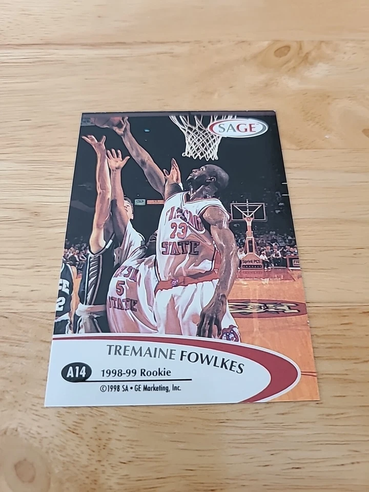 1998 SAGE Authentic Auto Silver /400 Tremaine Fowlkes #A14 Autograph Rookie $$$ - Image 2 of 2