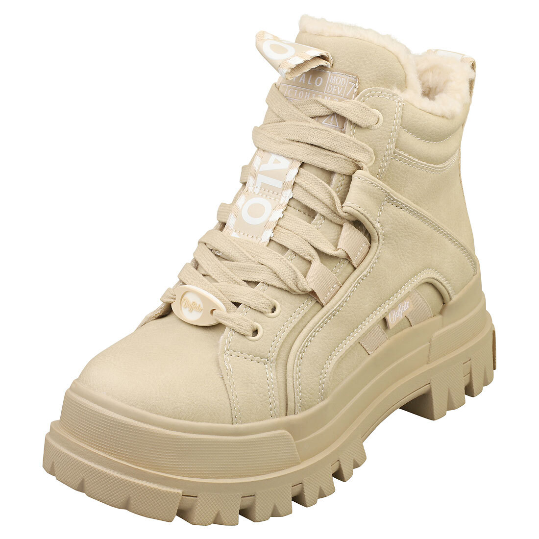 Buffalo Aspha Nc Mid Warm Vegan Womens Fashion Boots in Beige US
