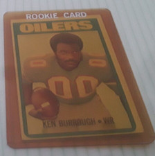 KEN BURROUGHS 1972 Topps # 26 Football Card RC