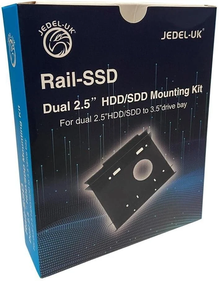 SSD RAIL Dual 2.5 to 3.5 SSD to HDD Adaptor Hard Drive Bay Mount Bracket Kit UK - Image 3 of 4