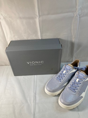 Vionic Abyss Elsa Womens Light Blue Shimmer Lace Up Fashion Sneakers Size 11M | eBay