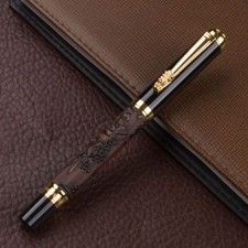 Pen Golden Ballpoint Roller Ball Luxury Dragon Clip Classic Gift Office School