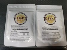 2 Micro Ingredients 2 in 1 Formula vitamin D3  K2 Coconut Oil 180 Softgels Z10