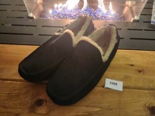 UGG Men's Ascot Slippers 1101110 Shoes Sheepskin Suede Sz 17.0