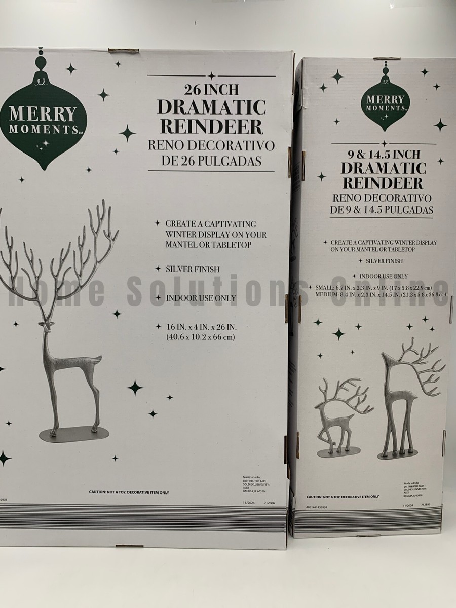 Aldi Merry Moments dramatique renne cerf vacances set 3 or LIVRAISON 24