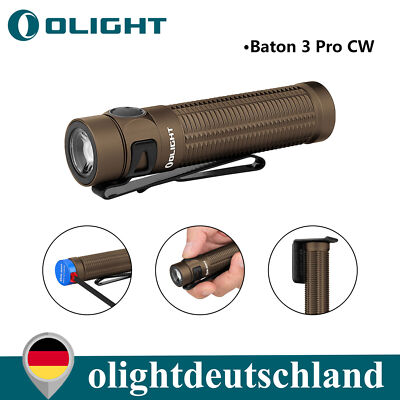 Olight Baton 3 Pro LED Taschenlampe 1500LM Aufladbare Taschenlampe - Desert Tan