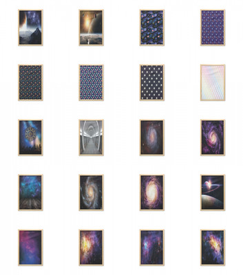 Ambesonne Galaxy Scene Wall Art with Frame for Bathrooms Living Room Dorms
