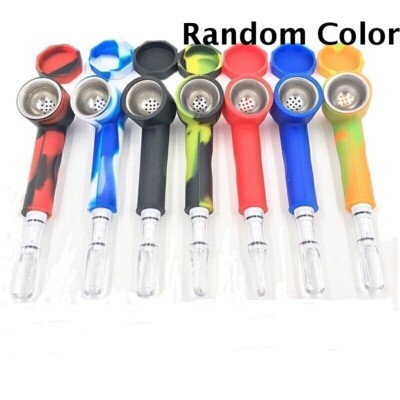 Random Plastic Filter Random Color Silicone Pipe Filters with Caps & 10 Portable Filters Pack ...