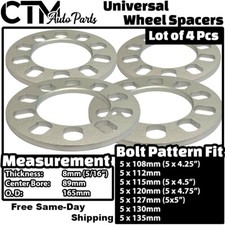 4x 8mm516 Thick 5x55x127 Universal Wheel Spacer Durango Wrangler Gladiator