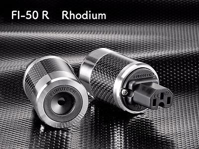 1 Stk. Furutech FI-50 R Kaltgerätebuchse IEC C15 Kaltgerätekupplung Rhodium 