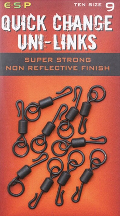 ESP CARP QUICK CHANGE UNI LINKS -10 PER PACK - IN SIZES 9 & 11 - FISHING TACKLE