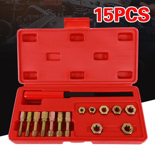 15pc Metric Thread Restorer Tool Set Metric Rethread Repair Tool Thread Chaser A - Picture 14 of 19