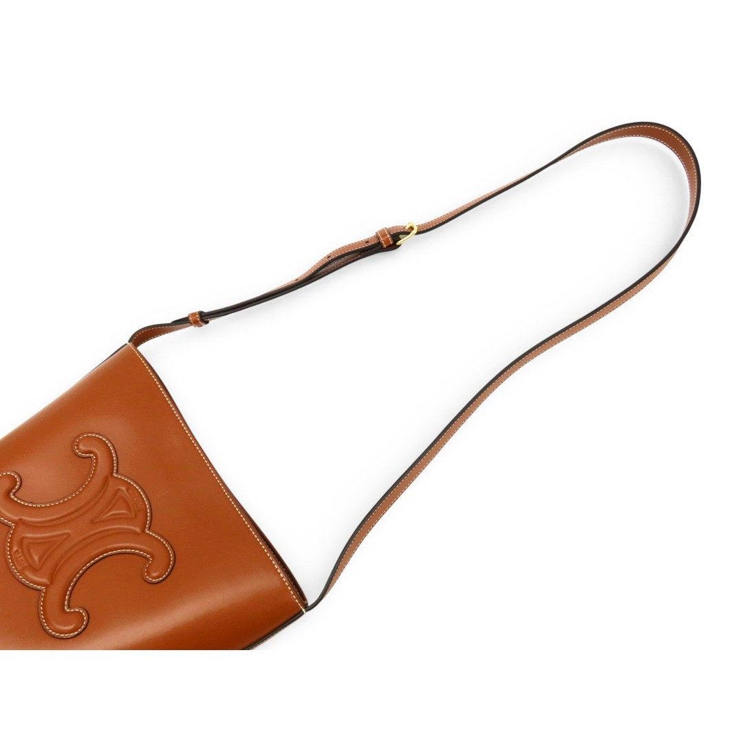 Celine Small Bucket Cuile Trionf Crossbody Shoulder Bag One Tan Used LIBR-0 image 7