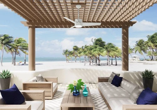 54" Hunter Havoc-WeatherMax White Marine Grade Fan with Wall Control - Picture 3 of 10