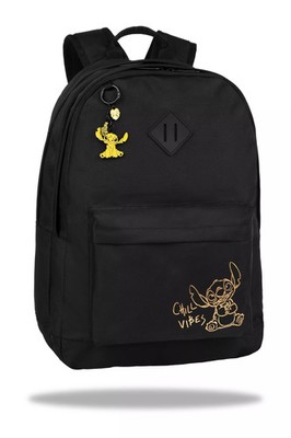 Plecak młodzieżowy Coolpack Scout Stitch, czarny z żółtym wzorem Patio