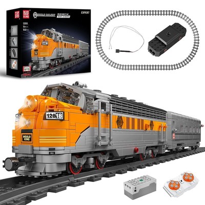 12018 Train Building Block Kits, MOC EMD F7 Internal Combustion Locomotive Mo...