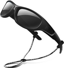 RIVBOS Kids Age 3-8 Sunglasses Polarized UV Protection Flexible Rubber Glasses