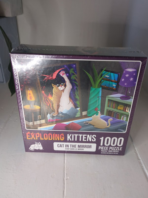 Exploding Kittens Puzzle für Erwachsene - Katze im Spiegel - Puzzle