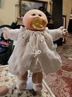 Cabbage Patch Kid Doll #4 Paci Face Bald,Blue Eyes,romper (Paci Not Included)