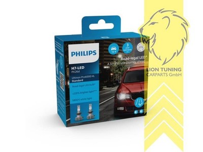 PHILIPS Ultinon Pro6000 H7 LED Birnen für Audi A4 B8 Limousine Avant mit Zulassu