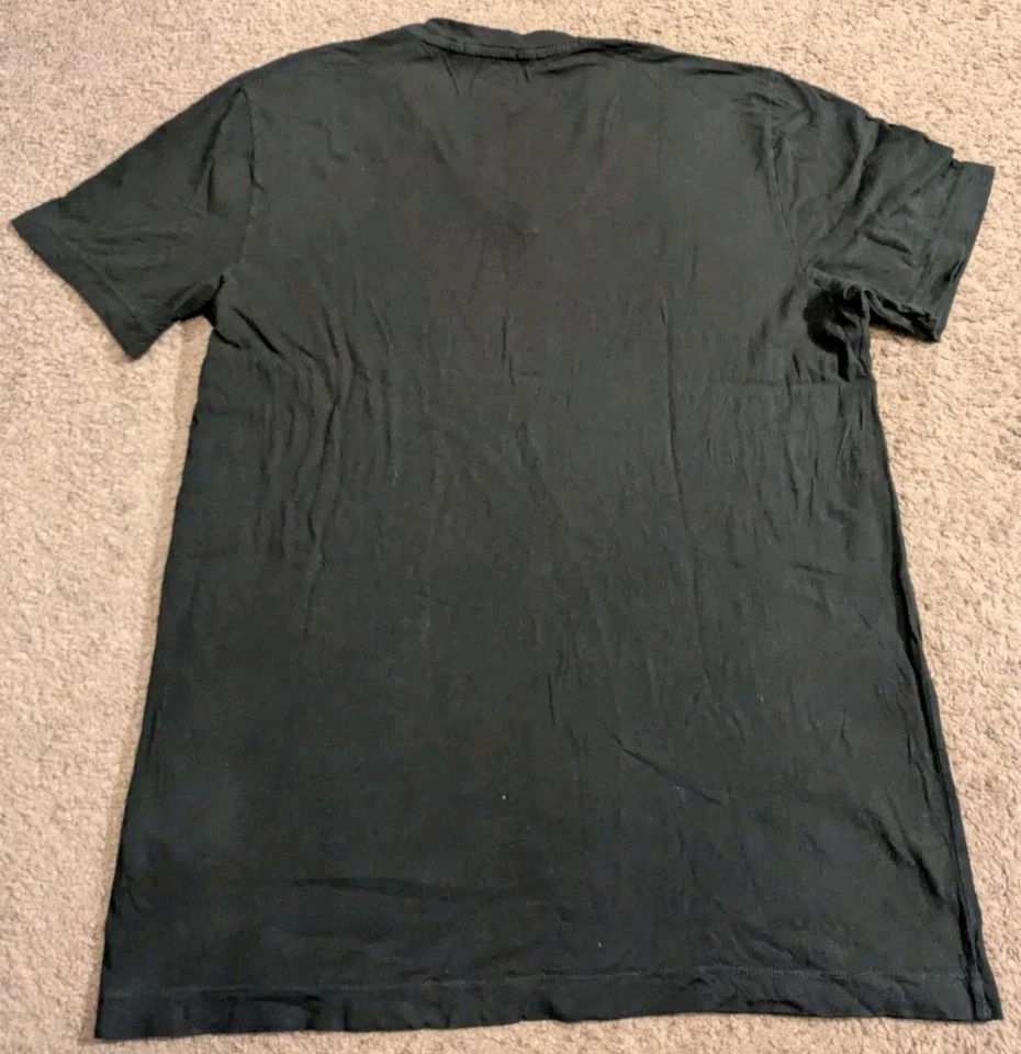 James Perse V-Neck Black Short Sleeve Cotton T-Shirt Made in USA Men's 3 / Large - Image 3 of 4