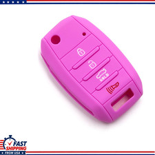 Silicone Folding Key Fob Case 4-button Kia Optima Cerato Forte Rondcolor Pink