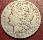 1892-CC Morgan Silver Dollar. Free Shipping