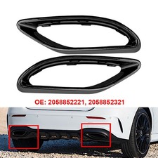 Für Mercedes Benz A-Klasse W177 2x L+R Auspuff Blende Auspuffblende Zierleiste