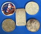 🌟Great Investment🌟Lot Of 5~Various Styled~1 oz  .999 Fine Silver Rounds