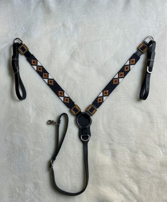 Martin Saddlery Western Premium Leder Reitsport Perlen Kopfstück, Brusthalsband