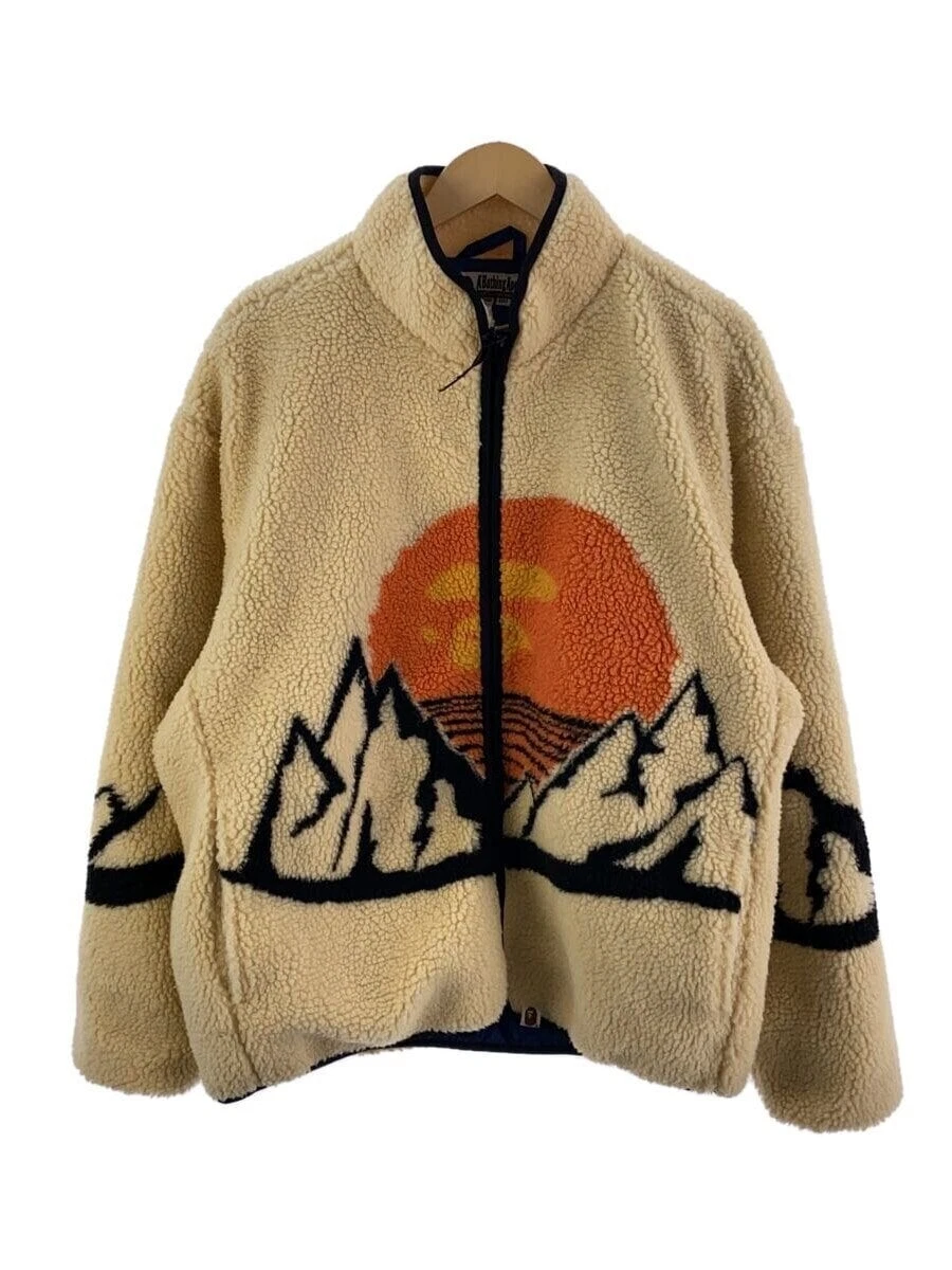 A BATHING APE (BAPE) Giacca pile A BATHING APE panna L usata