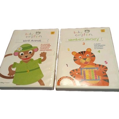 Baby Einstein Numbers Nursery & World Animals DVD 2004 Lot of 2 with Inserts