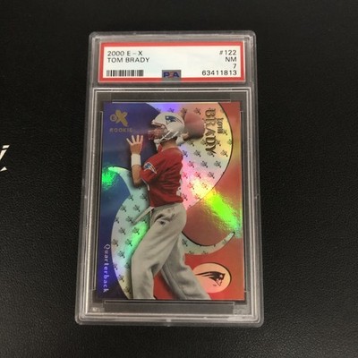2000 Fleer E-X Rookie Tom Brady RC /1500 Patriots PSA 7