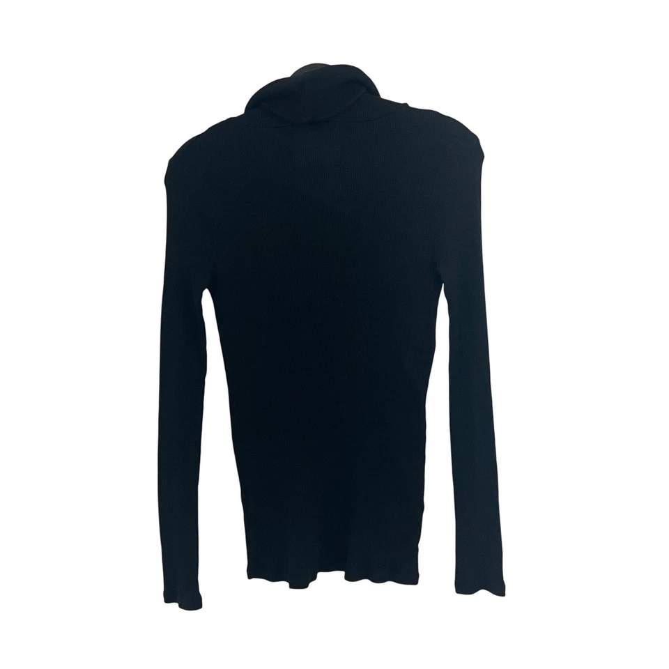 Top Michael Stars Mezcla de Algodón Negro Capucha Cuello Manga Larga Acanalado Tejido EE. UU. OS Foto 3 de 4