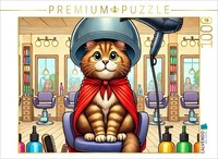 Calvendo Puzzle Cat Glamor | 1000 Pieces, Finished Size 25.2 × 18.9 In (64 × 48