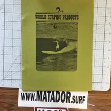 Original 1967 Surf Catalog Surfing