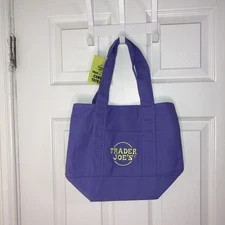 NEW Trader Joe's Mini Tote Bag - Halloween Special - Purple