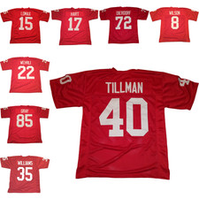 Unsigned Custom Adult/Youth Red Sewn Stitched NWT Jersey Sizes S-6XL