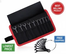 Mini SAE Ignition Wrench Set 10-Piece Thin Combination Kit