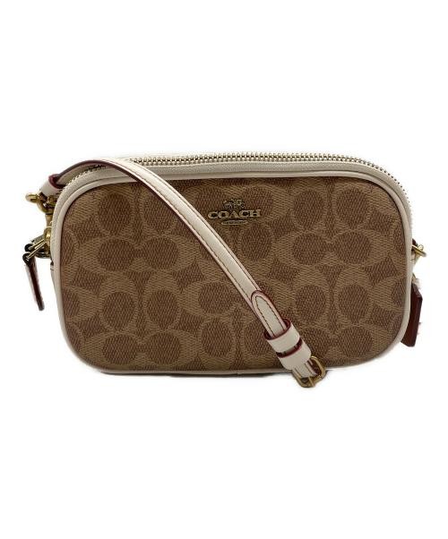 COACH Shoulder Bag in Beige, Brown & Bordeaux - Style 31542