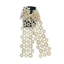 NEW Wild Fable Eyelet Lace Hair Accessory Clip Off white Cream Floral crochet