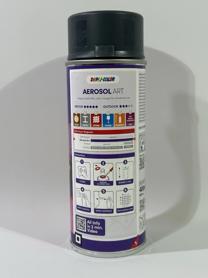 6x DUPLI COLOR Buntlackspray Aerosol Art RAL 7016 anthrazitgrau sdm. 126192 - Bild 3 von 4