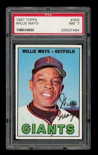 1967 Topps Set-Break #200 Willie Mays PSA 7 NM
