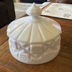 Vintage Westmoreland Milk Glass Old Quilt Round Dome Cheese Butter Dish LID ONLY