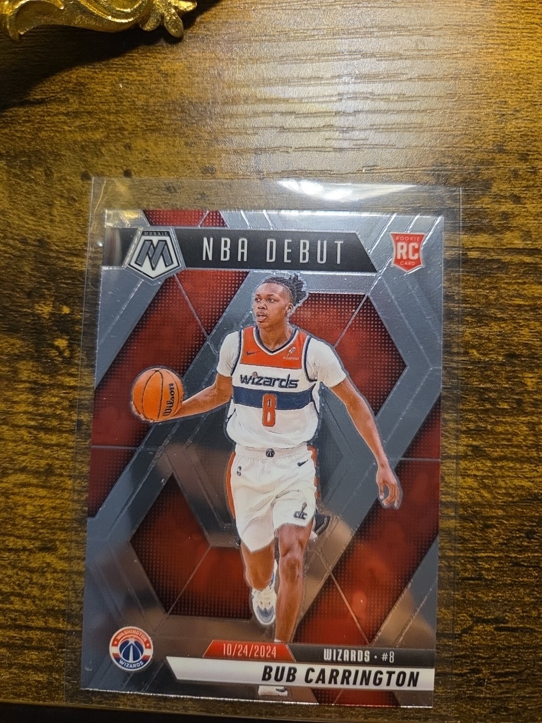 2024-25 Panini Mosaic - NBA Debut Bub Carrington #259 Silver Prizm (RC)
