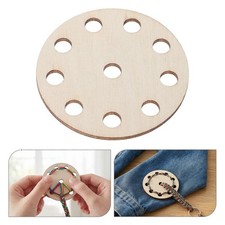 240 pcs Round Wood Tablet Weaving Card 2 Inch - Handmade Weaving Tools Looms
