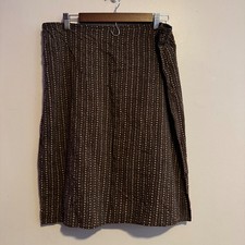 Vintage Studio 90s Y2K Prairie Skirt Brown Floral Button Front Cottagecore